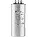 MAXRUN 40+5 MFD uf 370 or 440 Volt VAC Round Motor Dual Run Capacitor for AC Air Conditioner Condenser - 40/5 uf MFD 440V Straight Cool or Heat Pump - Will Run AC Motor and Fan - 1 Year Warranty