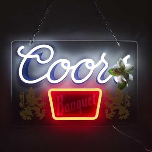 JFLLamp Beer Neon Signs for Wall Decor Crs Banquet Neon Lights for Bedroom Led Signs Suitable for Dormitory Man Cave Christmas Gift