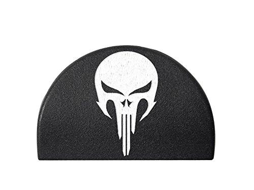 Jentra JP-1 Grip Slug Plug for Glock 17 19 20 21 22 23 24 31 32 34 35 37 38 GEN 1-3 Custom Engraved - NDZ Skull 2 - White Paint Fill