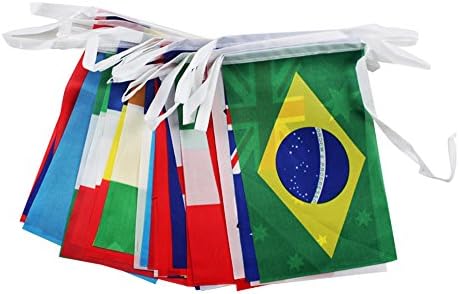 Racheljp World Flags Banner String International Classroom 50 National Country Flags Bunting Pennant Olympics Party Decorations