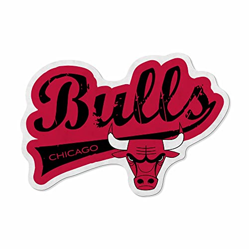 Rico Industries NBA Chicago Bulls Distressed Shape Cut Pennant - Home and Living Room Décor - Soft Felt EZ to Hang