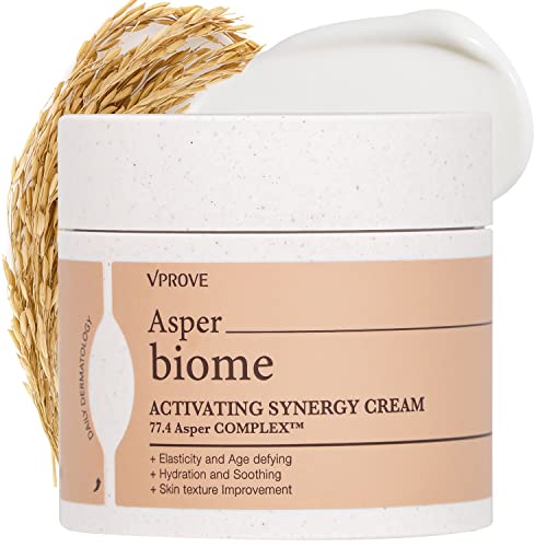 Vprove Asperbiome Effective Synergy Cream - Calming Facial Moisturizer For Sensitive Skin - With Yeast, Rice, Panthenol And Mineral Water – Strengthen Skin Barrier - Vegan, Fragrance Free - 1.69 Oz. #TOP16