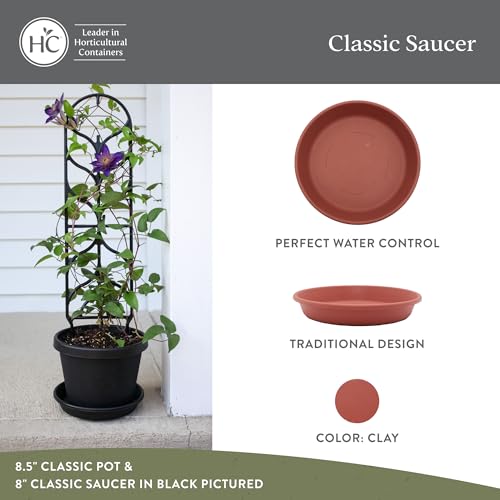 image for The HC Companies Flower Pot Saucers - Plastic Plant Saucer for Outdoor