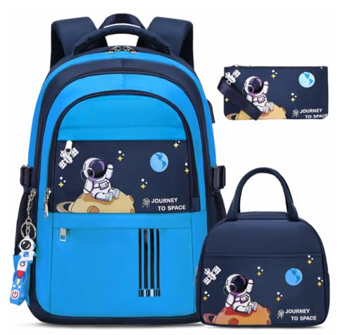 Image of ACESAK Backpack for Boys - Boy Backpack Schoolbag for Boys Kids Teens Girls Elementary Middle School Bags, Waterproof Lightweight Kids Bookbag Backpacks Casual Daypack with Lunch Bag Set
