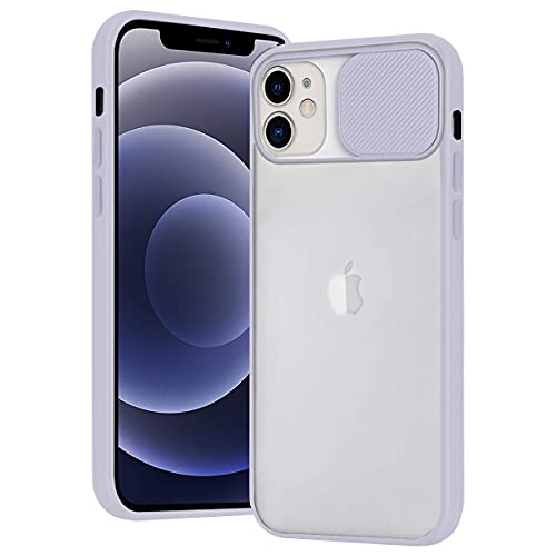 Rdyi6ba8 Coque Compatible avec iPhone 12 Mini, Coque Translucid [Protection de la Caméra] + Bumper Silicone TPU Souple Antichoc pour iPhone 12 Mini - Violet Cover