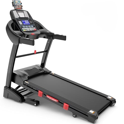 Image of Fitness Treadmill with 20% Auto Incline, Ultra Large Walking & Running Area Treadmill - 400LB Capacity,5HP & 12 MPH Speed (20% Auto Incline with Black)