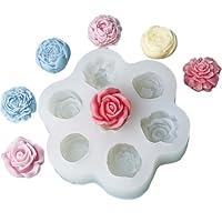 pekifaves Silikonform Blumen, Kerzen Formen Silikon Rosen Nelke Pfingstrose Silikonformen Gießformen, 3D Rose Mini Blume Kerzen Formen für Seife Schokolade Aromatherapie DIY Dekoration