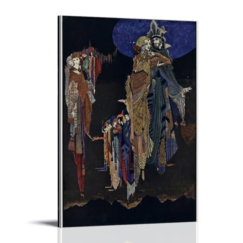 Harry Clarke The Colloquy of Monos And Una�C���e���A�f�U�C���A�A�[�g�v�����g�̑����A�����̐V�����Ƃ̑��蕨�̂��߂̔������|�X�^�[24x36inch(60x90cm) Frame-style