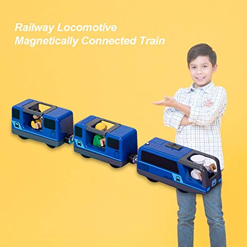 chinejaper Kinder Zug Elektrische Eisenbahn, Bateriebetriebene Lokomotive Magnetisch, Kombinierbar Mit Holzeisenbahn… – Bild 8