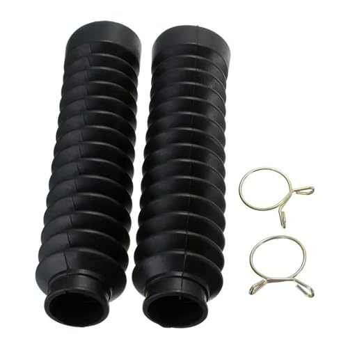 Soufflets de fourche moto universels en caoutchouc noir par 2 - 2