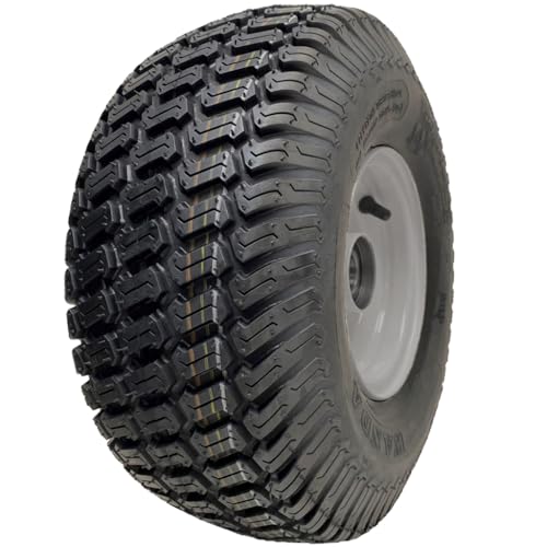 Roue pour tondeuse à gazon 15 x 6,00–6, moyeu de 65 mm, pneu P332 à 4 plis sur jante, roulements de 20 mm