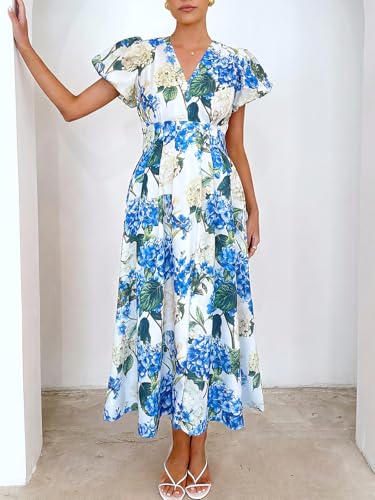 Image of Flessibili Womens Summer Floral Maxi Dress Wedding Guest Party Long Dresses 2026