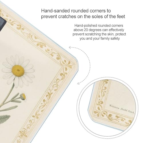 Báscula digital para baño con diseño botánico de hierbas florales miniatura 4