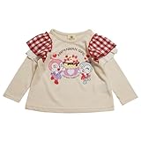 [バンダイ] クラシック ea3478azz 秋冬 アンパンマン 天竺 ドキンコキン 袖フリル 長袖Ｔシャツ ベビー アイボリー