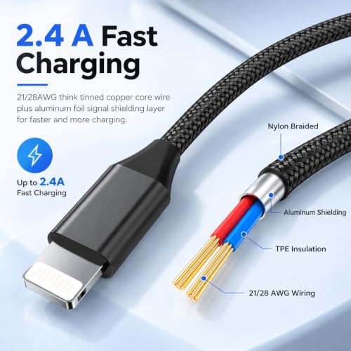 Image of Verilux Lighting Extension Cable for iPhone with MFi Certified 3.3FT /1M
