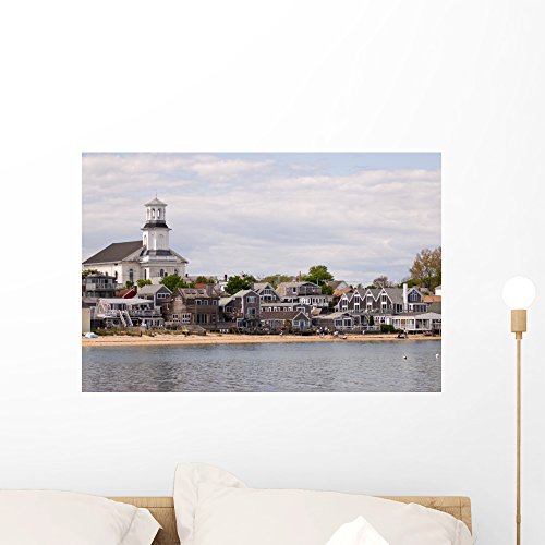 Wallmonkeys Beachfront Houses Provincetown Cape Wall Mural Peel and Stick Graphic (24 in W x 16 in H) WM333815