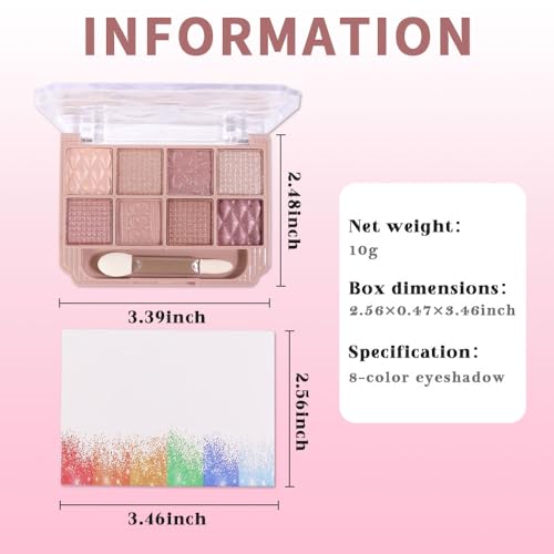 Image of SUAKE Nude Pink Eyeshadow Palette, Matte & Shimmer, High Pigmented 12 Colors Brown Purple Eye Shadow Primers for Eye Makeup, Korean Powder Palet de sombras de ojos (03-Soft Rice)