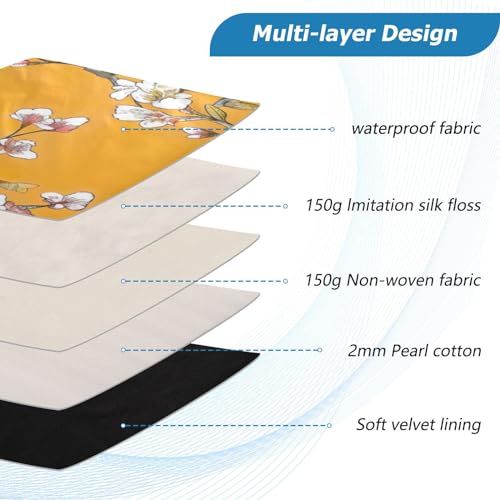 Funda para portátil de 13-14 pulgadas con diseño floral impermeable miniatura 4