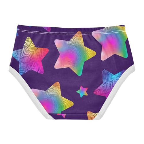 Vibrant Colorful Stars Purple Toddler Underwear Custom 2t Cotton Girl Panties Cute Aesthetic Briefs Kids Undies2