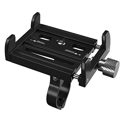 Leeofty Suporte para telefone de bicicleta em liga de alumínio Suporte para telefone ajustável para