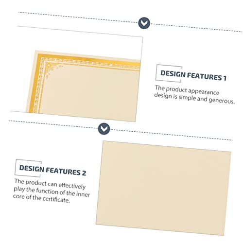 HAPINARY A4 Leeres Zertifikatpapier Goldrand 8 Blatt Urkundenpapier Für Auszeichnungen Abschluss Diplome Druckerpapier Hochwertige Innenseiten Für Anerkennung Und Preisverleihung