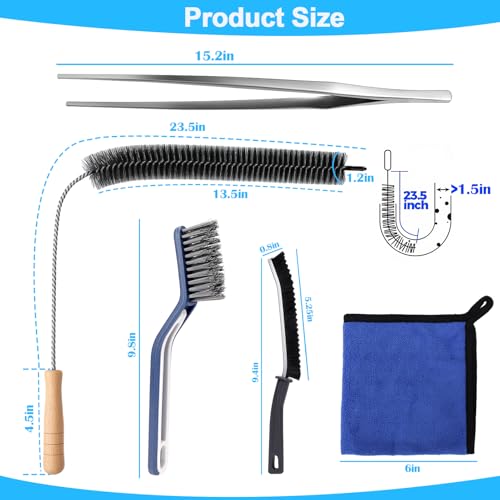 XANGNIER 5 Pack Dryer Vent Cleaner Kit,Flexible Dryer Lint Brush Vent Cleaner,Dryer Lint Trap Cleaning Tool,Laundry Room Essentials Lint Remover Accessories,Household Cleaning Tools