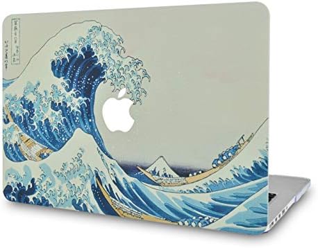 LuvCase Laptop Case Compatible with MacBook Air 13 Inch (2010-2017) A1466/A1369 (No Touch ID) Rubberized Plastic Hard Shell Cover (Japanese Wave)