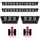  IHC International 523 Schwarz Silber Groß Schlepper Traktor Aufkleber Klebefolie