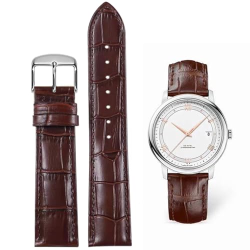Danxancy Genuine Leather Watch Bands,Quick Release Italian Alligator Grain Calfskin Genuine Leather,Business Casual Universal Watch Strap Replacement Band Strap for Men Women 12mm-24mm