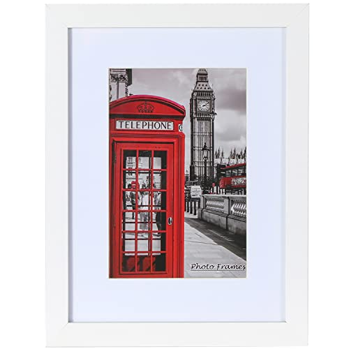 Pealsn 5X7 Picture Frame Set Of 6, Display Pictures 4X6 With Mat Or 5X7 Without Mat For Wall Mounting Or Table Top Display, Photo Frames Collage For Wall Decor, White Woodgrain. #TOP1