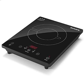 SUNAVO Portable Induction Cooktop, 1800W Sensor Touch Induction Burner with Kids Safety Lock