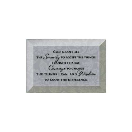 Dexsa Serenity Prayer Beveled Glass Plaque