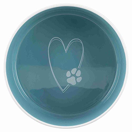 Trixie 25051 Napf Pet's Home, Keramik, 0,8 l/ø 16 cm, Creme/Petrol