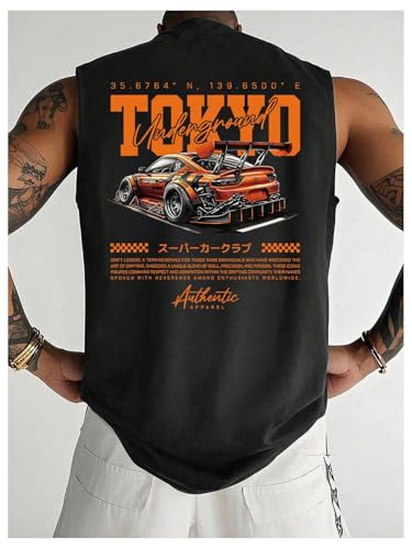 Image of RoseSeek Summer Retro Graphic Tank Top Hippop Streetwear Y2K Tees