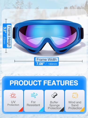 Dizywiee Kids Ski Goggles 2-Pack