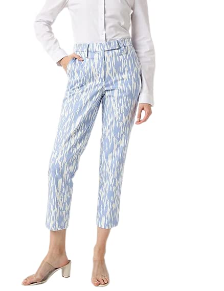 Image of Marks & Spencer Womens Printed Mid Rise Slim Fit Trouser