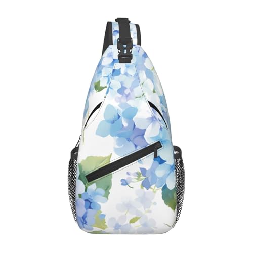 Cross Chest Bag Diagonally - Quality, Durable, and Spacious Shoulder Bag for Men and Women hydrangea watercolor Prints