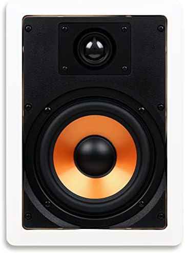 Micca M-6S 6.5 Inch 2-Way in-Wall Speakers with Pivoting 1 Silk Dome Tweeter (Each White)