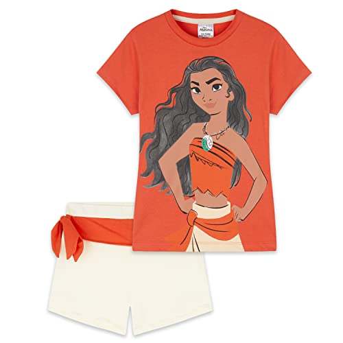 Disney Vaiana Pijama Niña Verano, Pijama Corto para Niña de Algodón, Pijama de Verano Niña de 2...