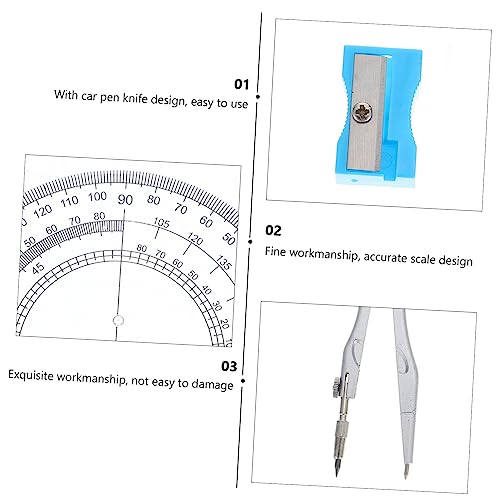 MAGICLULU 2 Conjuntos De Suportes De Bússola Kit De Ferramentas De Desenho Estacionário Ferramentas