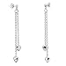 Produktbild MATERIA Pendel Ohrstecker Herz 925 Silber Ohrringe Damen 55m lang mit Geschenk-Box #SO-248