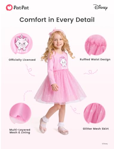 Image of Disney Girls' Tulle Tutu Dress Birthday Party Outfit Toddler to Big Kid
