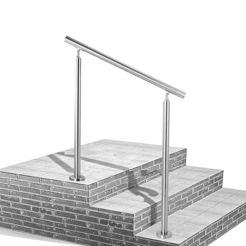 Kit de rampes en acier et balustrade en métal pour escalier de porche extérieur