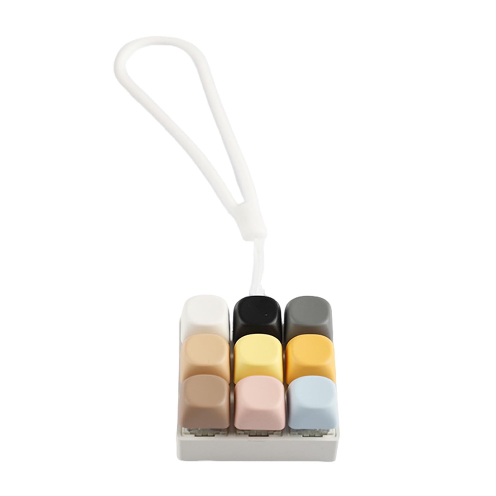 Jazuaiao Colorful Keyboard Switches Tester Silicone Keyring with Clicky Tactiled Feedbacks for Adults and Students Switches Tester Keychain