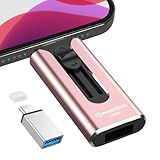 【専用アプリ不要 データ移行簡単】Phone対応 USBメモリ128GB 4in1 phone データ保存 iOS/Type-C/USB/Micro usb搭載 phone 写真バックアップライド式 タイプc usbメモリ phone 外付けストレージ Phone/Pad/PC/Macbook/Android対応 携帯容量不足解消 ピンク