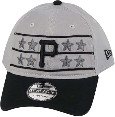 Gorra ajustable New Era Pittsburgh Pirates gris-negra miniatura 1