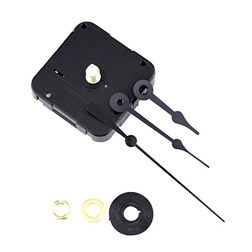 Mudder Diy Clock Movement Mechanism, 1/ 5 Inch Maximum Dial Thickness, 17/ 25 Inch Total Shaft Length (Black) #TOP3