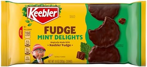 Keebler Fudge Mint Delights, Mint Cookies Dipped in Fudge, 10 Oz