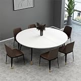 Tavolo rotondo pieghevole in legno, 140 cm, design portatile per un facile spostamento, ideale per un uso temporaneo, solo ricambio (gambe non incluse)