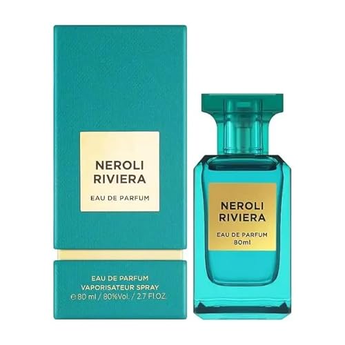 Neroli Riviera Eau De Parfum 80ml - Unisex Fresh Citrus Floral Scent Long Lasting Neroli, Bergamot & White Musk Perfume - Summer Fragrance for Men & Women